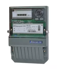 Счетчик "Меркурий" 230 AM-03 3ф 5-7.5А 0.5s класс точн. 1 тариф. имп. вых. мех. винт Инкотекс 32429