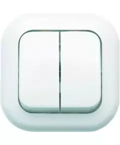 Выключатель 2-кл. 1п 2мод. СП Валентина 6А IP20 С56-034 бел. Кунцево 7647
