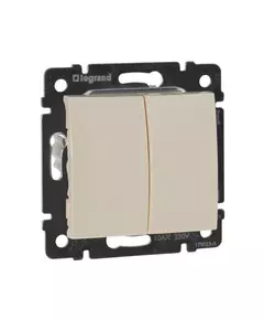 Механизм выключателя 2-кл. СП Valena 10А IP31 250В сл. кость Leg 774305