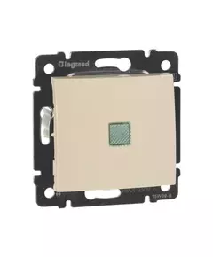 Механизм выключателя 1-кл. СП Valena 10А IP31 250В с зел. индикацией сл. кость Leg 774310