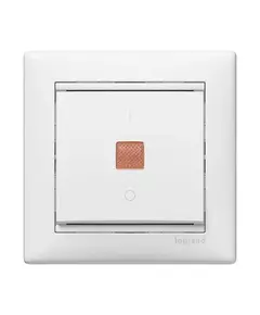 Механизм выключателя 1-кл. СП Valena 10А IP31 250В с зел. индикацией бел. Leg 774410