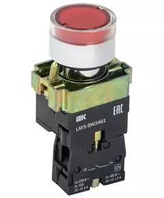 Кнопка LAY5-BW3461 с подсв. красн. 1з IEK BBT50-BW-K04