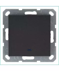 Выключатель 1-кл. 10А IP20 с подсветкой механизм антрацит Jasmart G3011NB