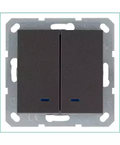 Выключатель 2-кл. 10А IP20 с подсветкой механизм мокко Jasmart G3023NZ