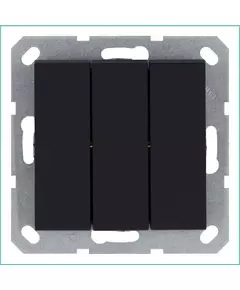 Выключатель 3-кл. 10А IP20 механизм черн. матовый soft touch Jasmart G3031PB