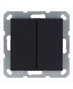 Переключатель перекрестный 2-кл. 10А IP20 механизм черн. матов. soft touch Jasmart G3014PB