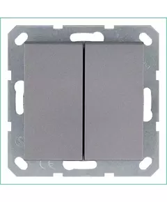 Переключатель проходной 2-кл. 10А IP20 механизм алюм. Jasmart G3022S