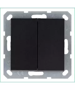 Переключатель проходной 2-кл. 10А IP20 механизм антрацит Jasmart G3022B