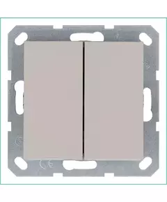 Переключатель проходной 2-кл. 10А IP20 механизм тауп Jasmart G3022T