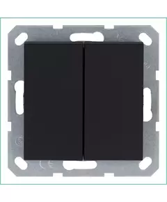 Переключатель проходной 2-кл. 10А IP20 механизм черн. матов. soft touch Jasmart G3022PB