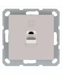 Розетка компьютерная 1-м RJ45 IP20 кат. 5E механизм тауп Jasmart G6105T