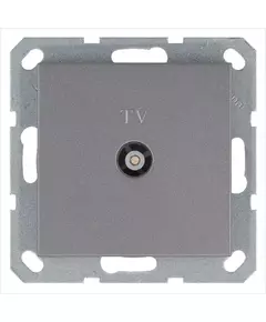 Розетка телевизионная оконечная TV Ф9.5мм механизм алюм. Jasmart G6001S