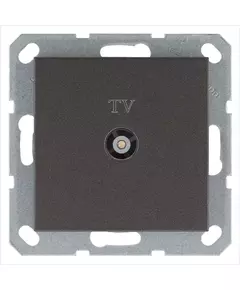 Розетка телевизионная оконечная TV Ф9.5мм механизм мокко Jasmart G6001Z