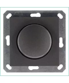 Светорегулятор поворотно-нажимной (диммер) LED 30-400Вт 1gang 2way механизм мокко Jasmart G4012Z