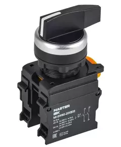 Переключатель 3 полож. 2НО возвратный длин. ручка MASTER IEK MI-SW60-20XB33-4-25-3-K02
