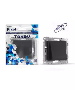 Вывод кабеля СП Pixel IP20 механизм карбон TOKOV ELECTRIC TKE-PX-CP-C14