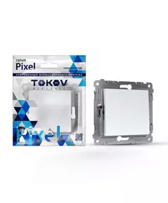 Переключатель перекрестный 1-кл. СП Pixel IP20 механизм перламутр. TOKOV ELECTRIC TKE-PX-P1R-C04