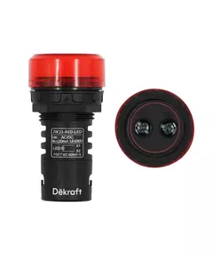 Лампа коммутационная ADDS ЛК-22 d22мм 24В AC/DC красн. LED DEKraft 25066DEK