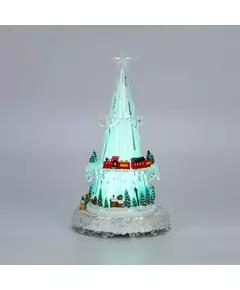 Фигура светодиодная "Новогодний поезд с мелодией" 30.5см RGB на подставке Neon-Night 513-025