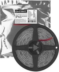 Лента светодиодная 90 655 OLS-2835CW60-4.8-IP65-24V (уп.5м) ОНЛАЙТ 90655