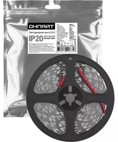 Лента светодиодная 90 674 OLS-5050CW60-14.4-IP20-24V (уп.5м) ОНЛАЙТ 90674