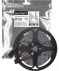Лента светодиодная 90 680 OLS-5050RGB60-14.4-IP20-24V (уп.5м) ОНЛАЙТ 90680