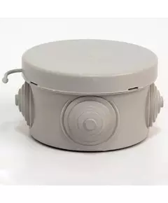 Коробка распределительная ОП 65х40мм 4 каб. вводов IP54 сер. (круг.) TOKOV ELECTRIC TKE-KR-65-40-C06