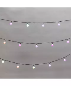 Гирлянда светодиодная "Шарики" 5м d25мм 25LED RGB ПВХ темн. зел. Neon-Night 303-550