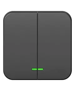 Выключатель 2-кл. ОП Blanca 10А IP20 (сх. 5) 250В с подсветкой с изолир. пластиной антрацит SE BLNVA105116