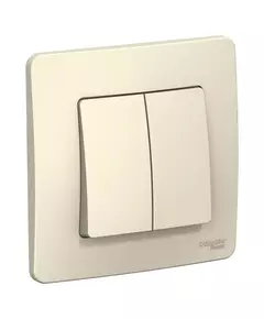 Выключатель 2-кл. СП Blanca 10А IP20 (сх. 5) 250В молочн. SE BLNVS010502