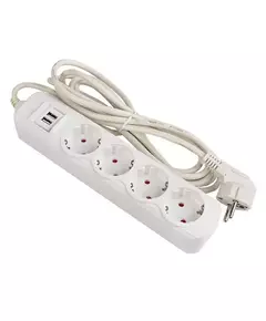 Удлинитель 4х3м 16А IP20 Эксперт 3.5кВт 2хUSB 2.1А ПВС 3х1 PROxima EKF UBA16-2USB-4-03i
