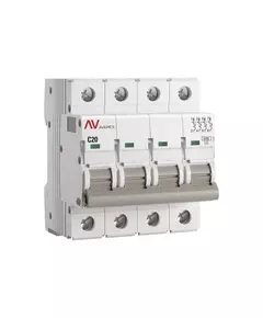 Выключатель автоматический модульный 4п C 20А 6кА AV-6 AVERES EKF mcb6-4-20C-av