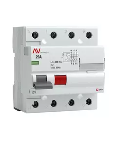 Выключатель дифференциального тока (УЗО) 4п 25А 300мА тип AC DV AVERES EKF rccb-4-25-300-ac-av