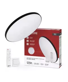 Светильник светодиодный NEO SIMPLE-125RC-BL 125Вт 3000-6500К 10000лм 230В 460х67мм с пультом ДУ черн. IN HOME 4690612060934