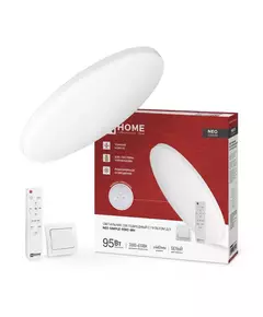 Светильник светодиодный NEO SIMPLE-95RC-WH 95Вт 3000-6500К 7600лм 230В 460х67мм с пультом ДУ бел. IN HOME 4690612060897