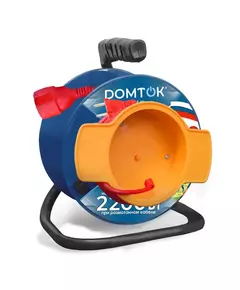 Удлинитель на катушке 1х20м без заземл. 10А IP20 2.2кВт с выносн. розеткой ПВС 2х1 DOMTOK 2427