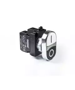 Кнопка сдвоенная (1НО+1НЗ) (CM) черн./бел. EMAS CM102K20HB