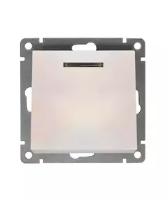 Выключатель 1-кл. СП Афина 10А IP20 с подсветкой механизм жемчуж. Universal A0121-OBr
