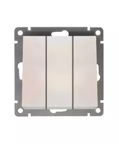 Выключатель 3-кл. СП Афина 10А IP20 механизм жемчуж. Universal A0043-OBr