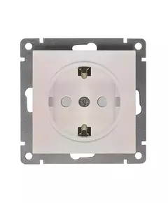 Розетка 1-м СП Афина 16А IP20 с заземл. защ. шторки механизм жемчуж. Universal A0049-OBr