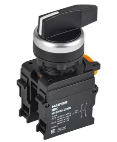 Переключатель 3 полож. 2НО длин. ручка черн. MASTER IEK MI-SW60-20XB3-4-25-3-K02