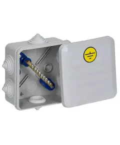 Коробка КУП КМ41361 100х100х50 IP44 6 вводов (7035) IEK UKO21-100-100-050-K41-55U