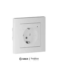 Розетка AtlasDesign Smart 16А L+N с заземл. защ. шторки Zigbee механизм бел. SE ATN000145Z