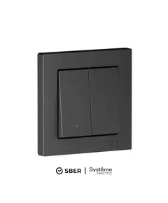 Выключатель 2-кл. AtlasDesign Smart 10А (сх. 5) L+N с подсветкой Zigbee механизм карбон SE ATN001053Z