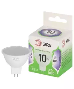 Лампа светодиодная GREEN LINE MR16-10W-865-GU5.3 GL 10Вт софит 6500К свет холод. GU5.3 Эра Б0066997