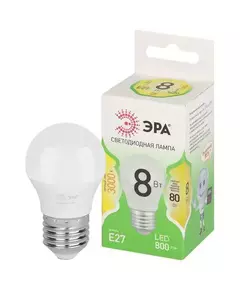 Лампа светодиодная GREEN LINE P45-8W-830-E27 GL 8Вт шар 3000К свет тепл. E27 Эра Б0067023
