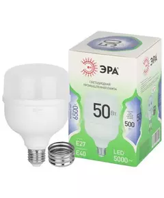 Лампа светодиодная GREEN LINE POWER T100-50W-865-E27/E40 GL 50Вт колокол 6500К свет холод. E27/E40 Эра Б0067036