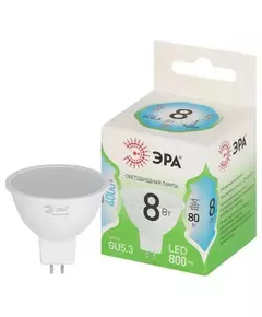 Лампа светодиодная GREEN LINE MR16-8W-840-GU5.3 GL 8Вт софит 4000К яркий свет бел. GU5.3 Эра Б0067084