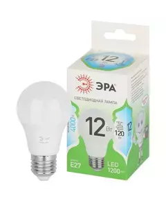 Лампа светодиодная GREEN LINE A60-12W-840-E27 GL 12Вт груша 4000К яркий свет бел. E27 Эра Б0067107