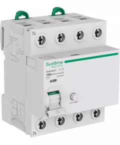 Выключатель дифференциального тока 4п 100А 300мА тип AC Systeme9 400В SE S9R14491